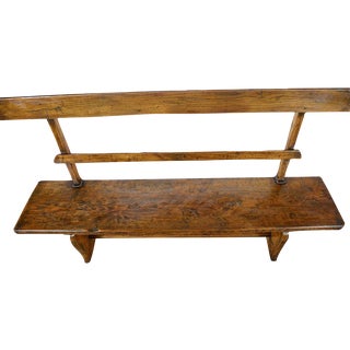 19th Century Rustic French Pine Farm Bench For Sale