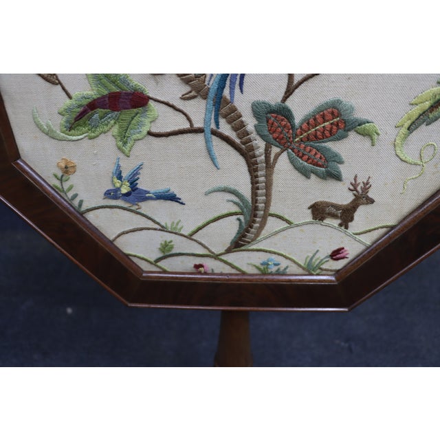 Empire Mahogany Firescreen With Crewelwork Tapestry Panel For Sale - Image 12 of 18