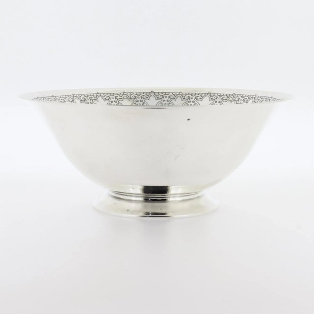 Antique Art Deco Tiffany & Co. Sterling Silver Engraved Bowl For Sale - Image 9 of 13