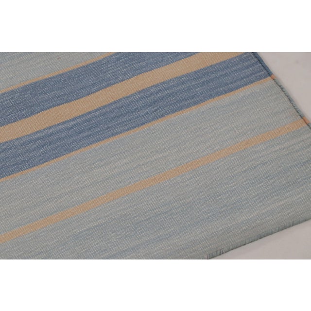 Late 20th Century Contemporary Striped Cotton Flatweave Gallery Runner by Rug & Kilim, India For Sale - Image 5 of 9
