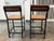 2020s Industrial Acacia Wood + Metal Barstools, Pair For Sale - Image 5 of 12