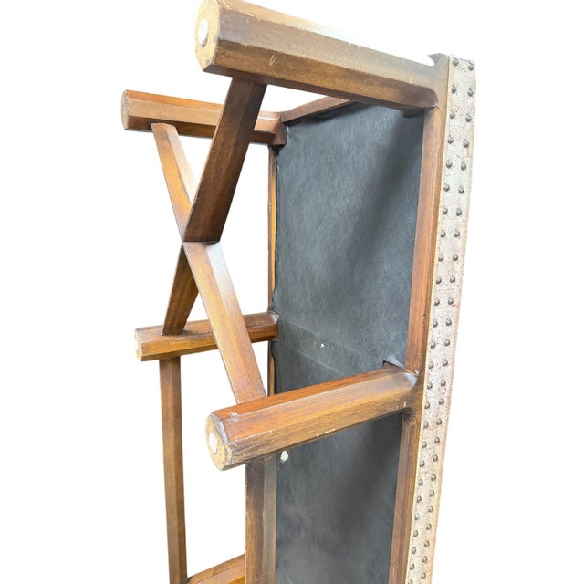 Wood Thomas O'Brien Century Rustic Speckled Cork Wood Trestle Bench For Sale - Image 7 of 15