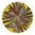 Nicolette Mayer Pheasant Feathers Yellow 16" Round Pebble Placemats, Set of 4 For Sale