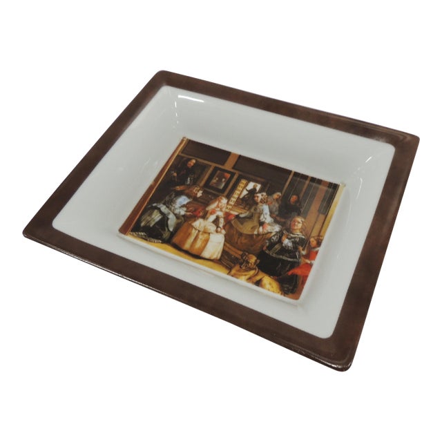 Ceramic Catchall Decorative Plate Depicting "Las Meninas" For Sale
