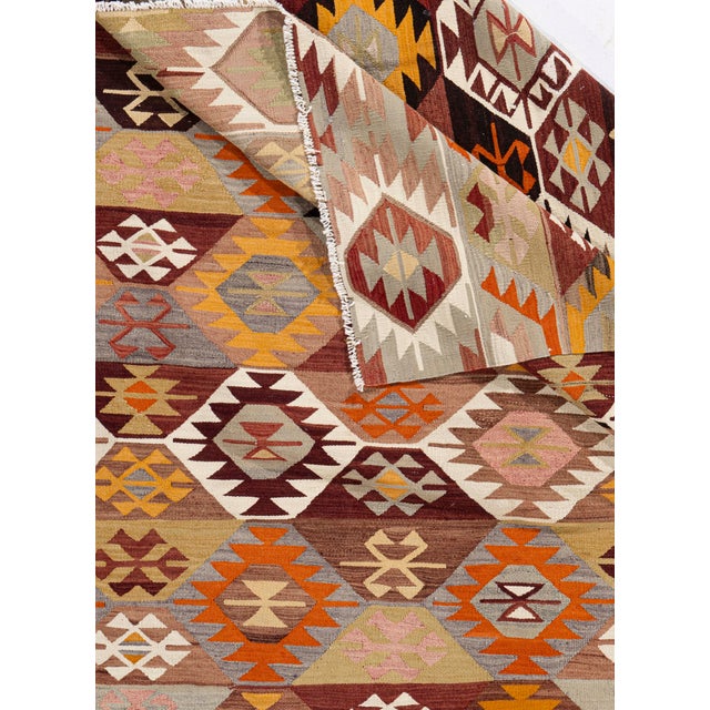 Vintage Circa 1940 Turkish Kilim 5ft 4in X 9ft 4in For Sale In New York - Image 6 of 15