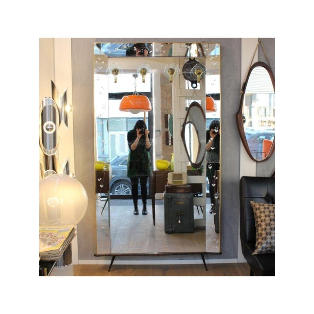 Wood Floor Coat Stand with Mirror, Italy, 1930 For Sale - Image 7 of 13