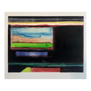 Pierre Obando, Abstract Modernist Colorful Bold Monoprint Monotype Painting Print Pierre Obando, 1997 For Sale