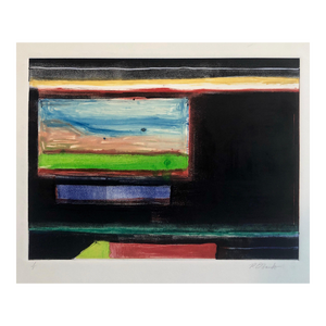 Pierre Obando, Abstract Modernist Colorful Bold Monoprint Monotype Painting Print Pierre Obando, 1997