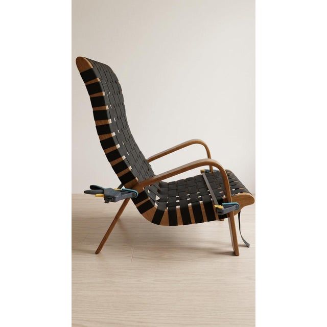 Mid-Century Woven Wood Armchairs, Czechoslovakia, 1950s, Set of 2 For Sale - Image 6 of 10