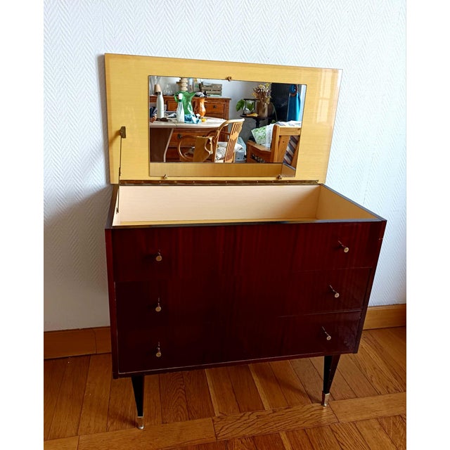 Vintage Lacquered Wooden Dressing Table, 1950s For Sale - Image 12 of 12