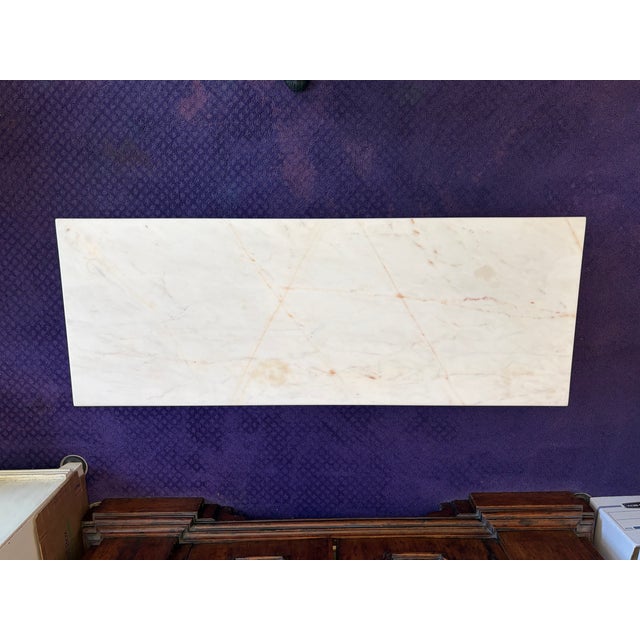 Early 20th Century Stunning Marble Slab With Brass Base For Sale - Image 4 of 8