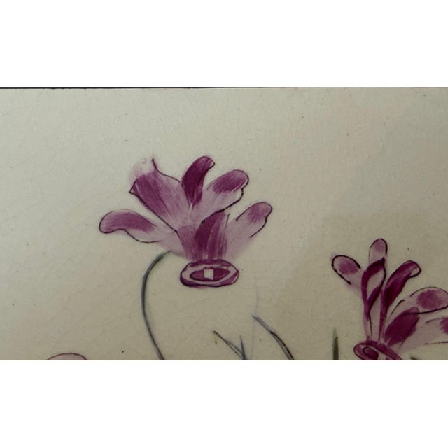 Hand-Painted Botanical Ceramic Tiles by Josef Frank, Meissen, Germany, 1960, Set of 9 For Sale - Image 3 of 15