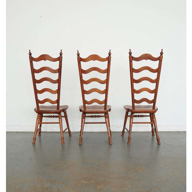 Vintage Tell City Early American Ladderback Dining Chairs (Set of 6) For Sale - Image 10 of 18