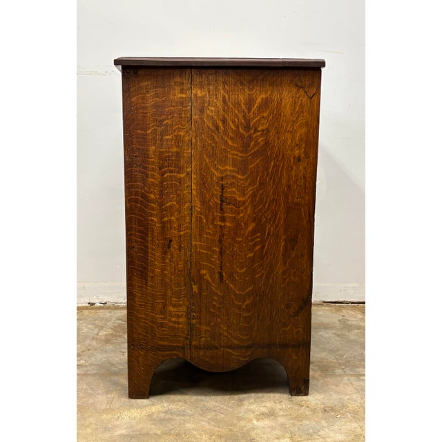 Brown Antique English Oak Chest of Drawers For Sale - Image 8 of 11