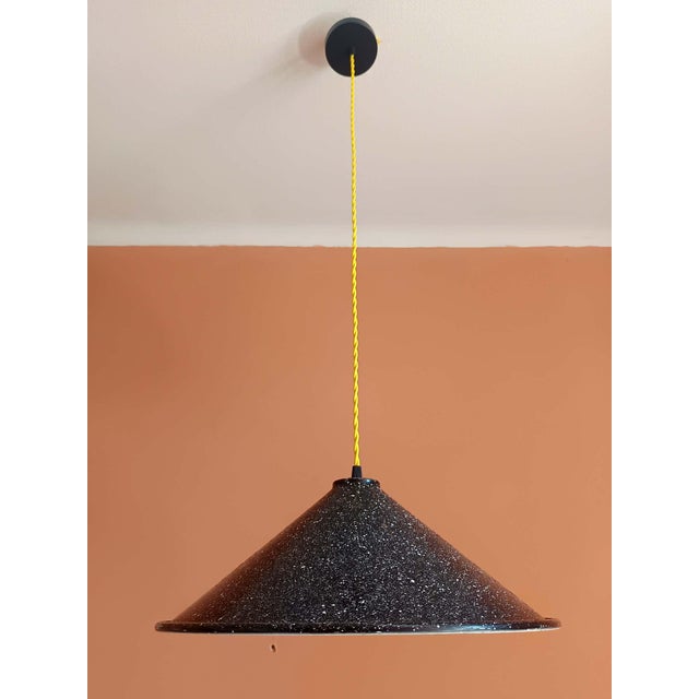 Large Vintage Industrial Sheet Metal Pendant Light, 39 Cm, 1970s For Sale - Image 10 of 10