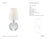 Thomas O'Brien by Visual Comfort Signature Tiny Terri Round Accent Lamp in Crystal with Linen Shade Designer: Thomas...