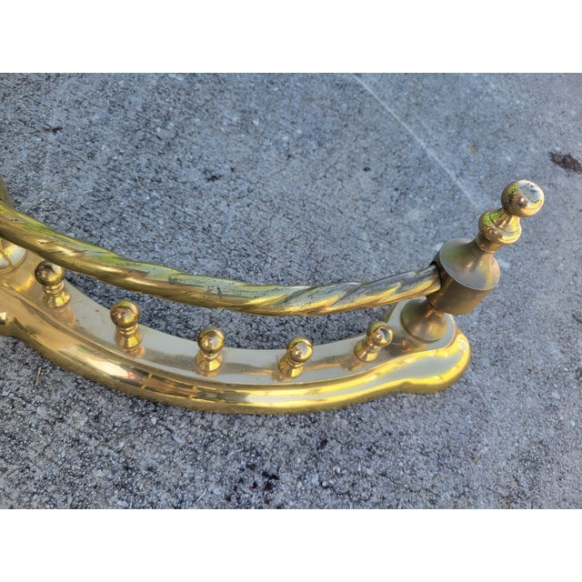 Metal Vintage Brass Black Traditional Fireplace Guard With 5 Piece Poker Accessories- a Set 6 For Sale - Image 7 of 7