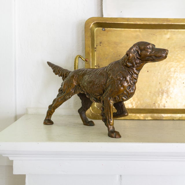 Bronze Hunting Dog Sculpture English Springer Spaniel or Irish Setter For Sale - Image 6 of 17