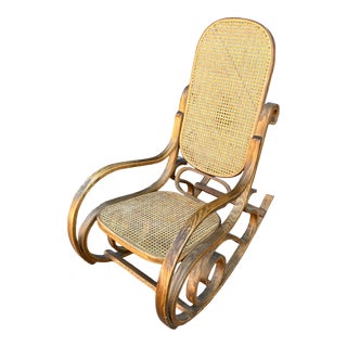 Vintage 1970s Bentwood Rocking Chair For Sale