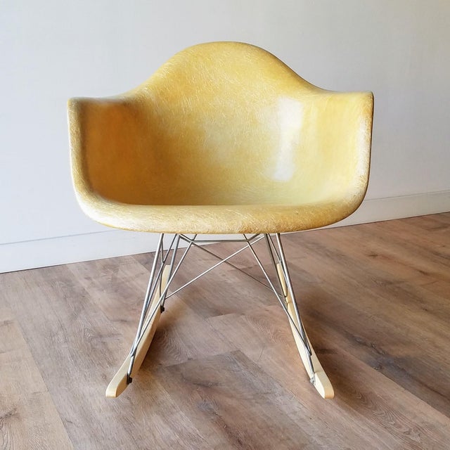 1950s Eames Rocker With New Birch Runners, 2nd Generation, Unmarked