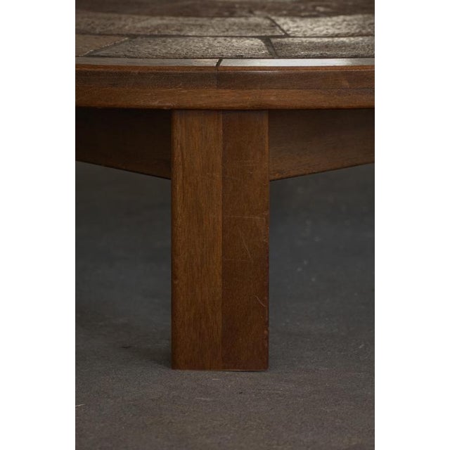 Mid-Century Danish Wood Coffee Table with Ceramic Tile Top by Tue Poulsen, 1970s For Sale - Image 6 of 18