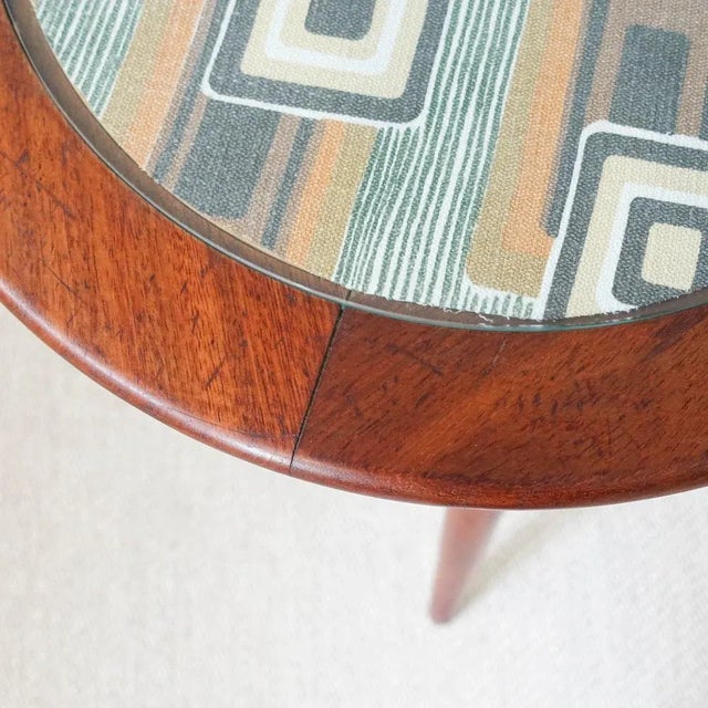 Vintage Portuguese Three Leg Side Table from Altamira, 1950s For Sale - Image 9 of 13