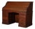 Antique Oak S-Roll Top Desk With Full Interior Unsigned C1900 For Sale