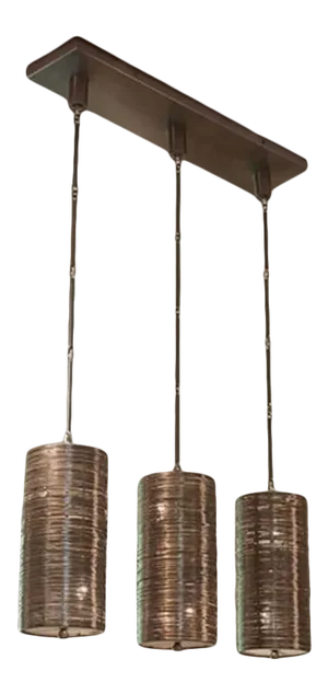 Global View Industrial Modern Bronze Finished Coil Three Pendant Light