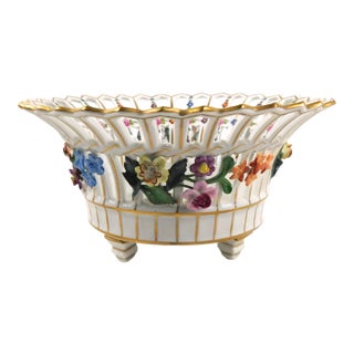 Round Dresden Reticulated Bowl For Sale