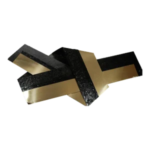 1994 Curtis Jere "The Knot" Gold and Black Tone Wall Hanging Sculpture