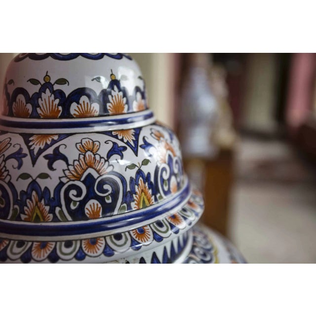 Hand-Painted Delft Vase, Netherlands For Sale - Image 4 of 7