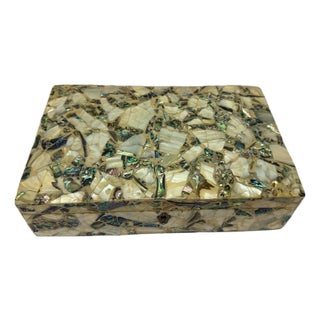 Handmade Mother of Pearl Jewelry Box – Solid Wood Luxury Storage Box For Sale