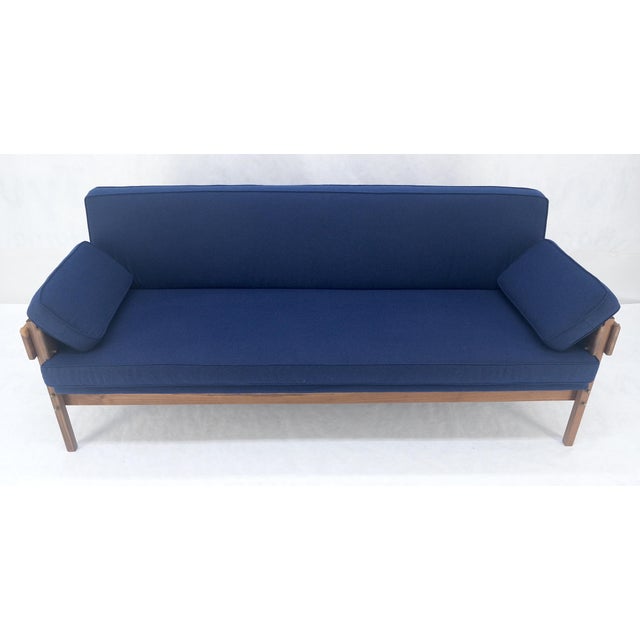 Danish MSM Solid Oiled Walnut Frame New Upholstery Vintage Daybed Sofa Settee For Sale - Image 9 of 15