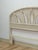 Wood Vintage White Wicker Arched Queen Headboard Coastal Boho Hollywood Regency For Sale - Image 7 of 12