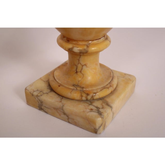 Pair of Sienna Marble Urns For Sale - Image 4 of 11