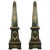 Dark Green Ormolu Mounted Marble Obelisks - Pair For Sale - Image 8 of 8
