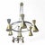 Brass Mid Century Modern Atomic Brass 6 Hourglass Double Sided Cone Chandelier For Sale - Image 8 of 10
