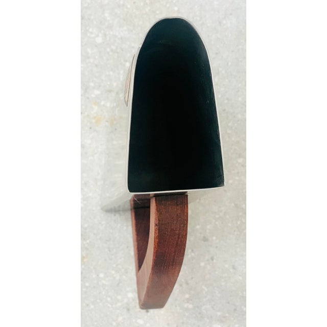 Argentina Art Deco Revival Futurist Pitcher With Wood Handle, in the Style of Royal Holland For Sale - Image 9 of 12