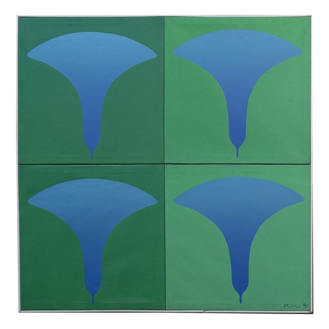 Kozo Inoue, Abstract Composition, 1974, Oil on Canvas For Sale