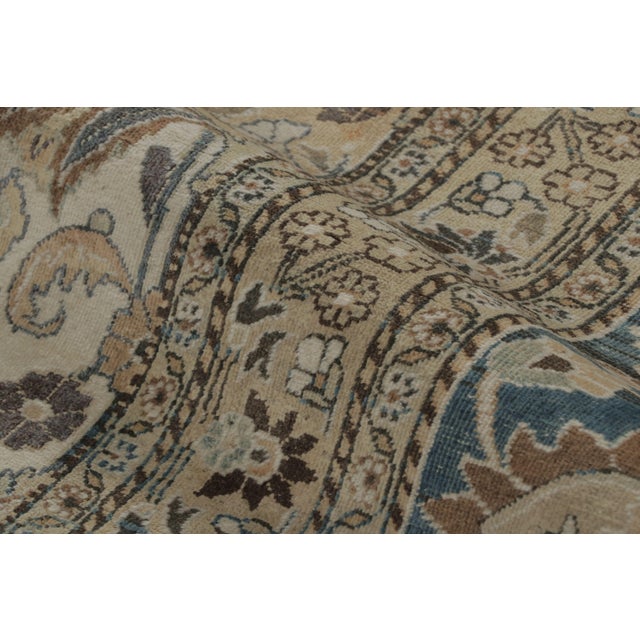 1920s Oversized Distressed Persian Mashad Rug in Brown With Medallion - Rug & Kilim For Sale - Image 5 of 6