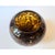 Large Tortoiseshell Art Glass Bowl Sphere Vase Amber Brown Hand Blown Decor For Sale - Image 4 of 9