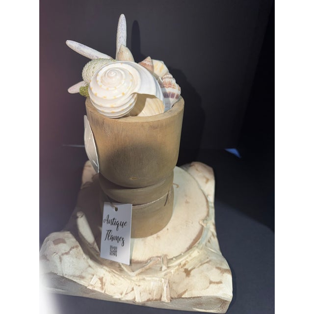 Farmhouse Celestial Meets the Sea Farmhouse Style Stand-Coastal Art Sculpture For Sale - Image 3 of 5