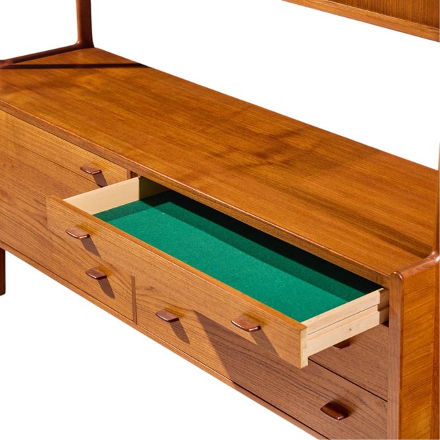 Hans Wegner for Ry Møbler Mid Century Danish Teak Credenza and Hutch For Sale - Image 11 of 12