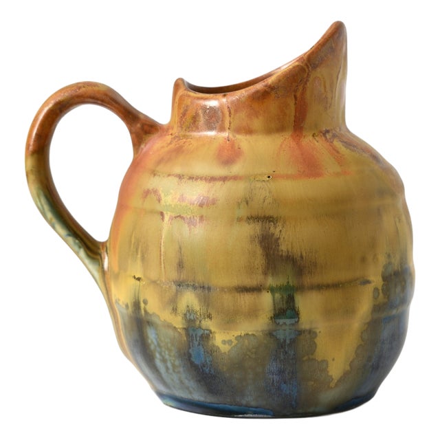 French Drip Glaze Jug from Gilbert Metenier, 1920s For Sale