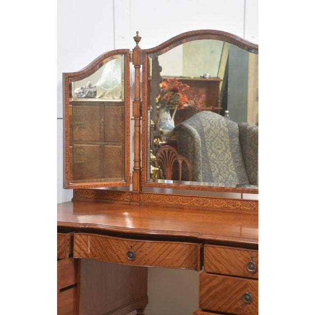Satinwood Inlaid Dressing Table, 1890s For Sale - Image 6 of 11