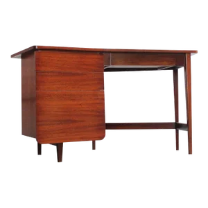 Bertha Schaefer for Singer and Sons Italian Walnut Asymmetrical Desk