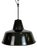 Industrial Black Enamel Factory Lamp with Iron Top, 1950s For Sale
