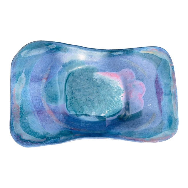 Signed Studio Art Pottery Platter For Sale