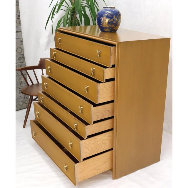 Brown Paul Frankl X-Pulls Drawers High Chest Dresser For Sale - Image 8 of 13