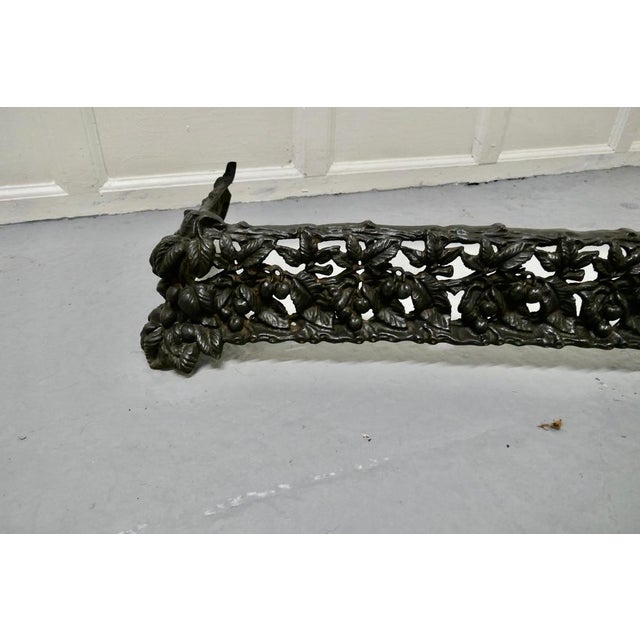 Victorian Cast Iron Fender, 1870s For Sale - Image 3 of 11